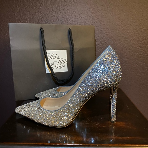 Silver Ombre Jimmy Coo heels - Picture 2 of 4